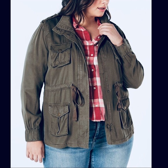 Style & Co. Jackets & Blazers - Style & Co Macy's Plus Cargo Jacket  Army Green 3X